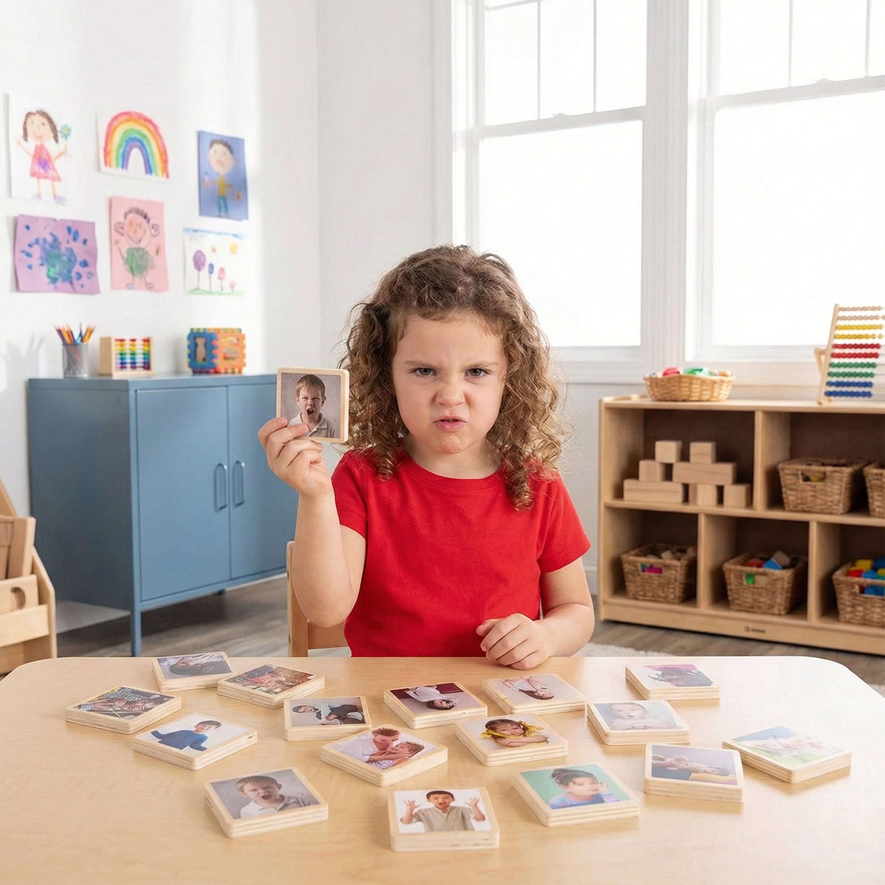 My Emotions Wooden Tiles