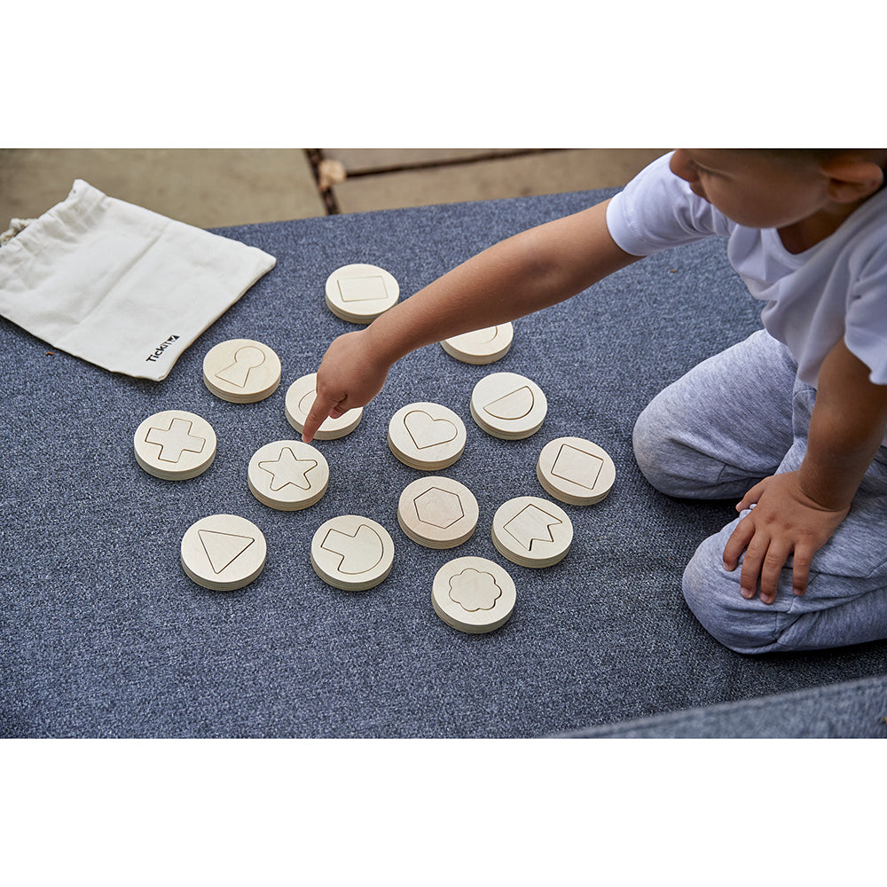 Finding shapes with Inside Outside Wooden Shapes