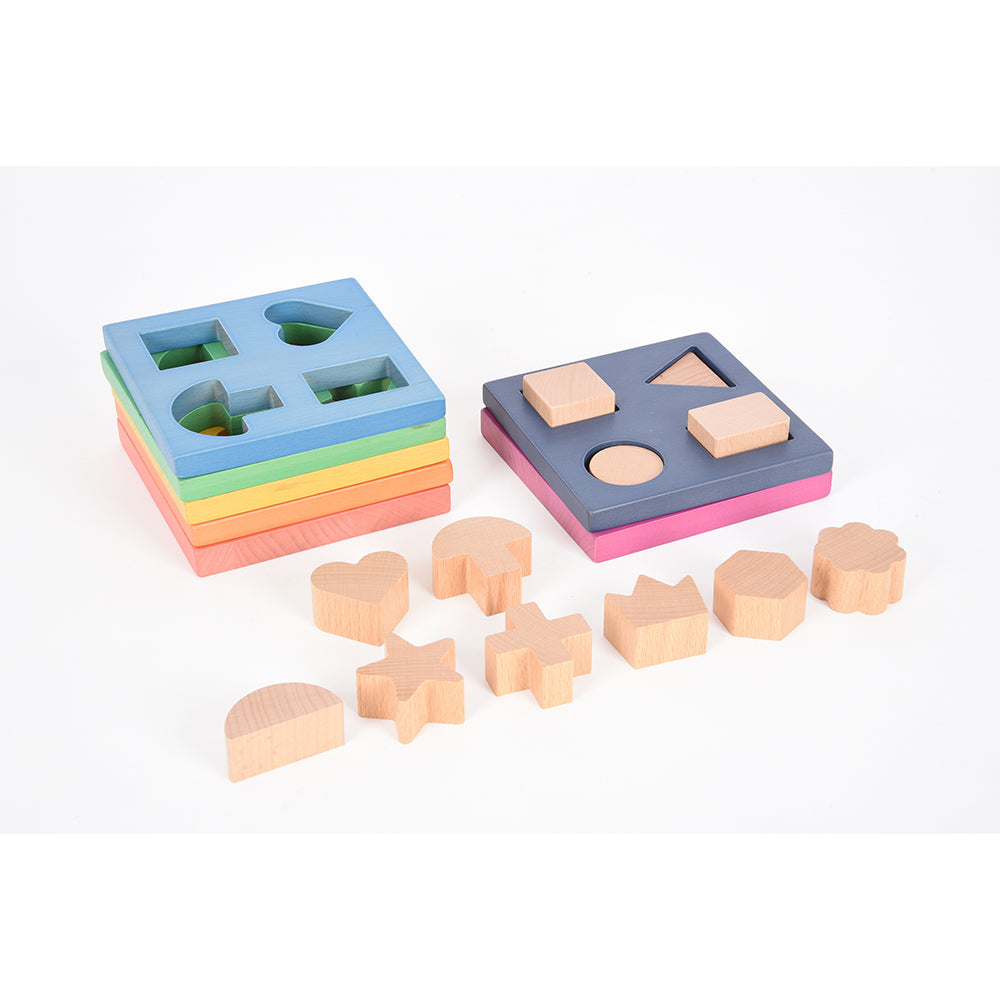 Wooden Shape Stacking Toy for Toddlers