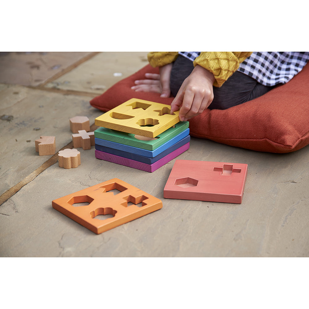 Rainbow Wooden Shape Stacker