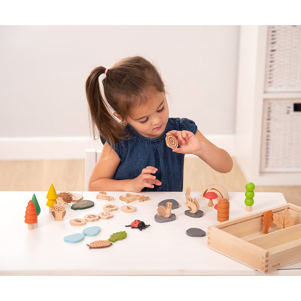 Kid Playing with Woodland Trail Discovery Set
