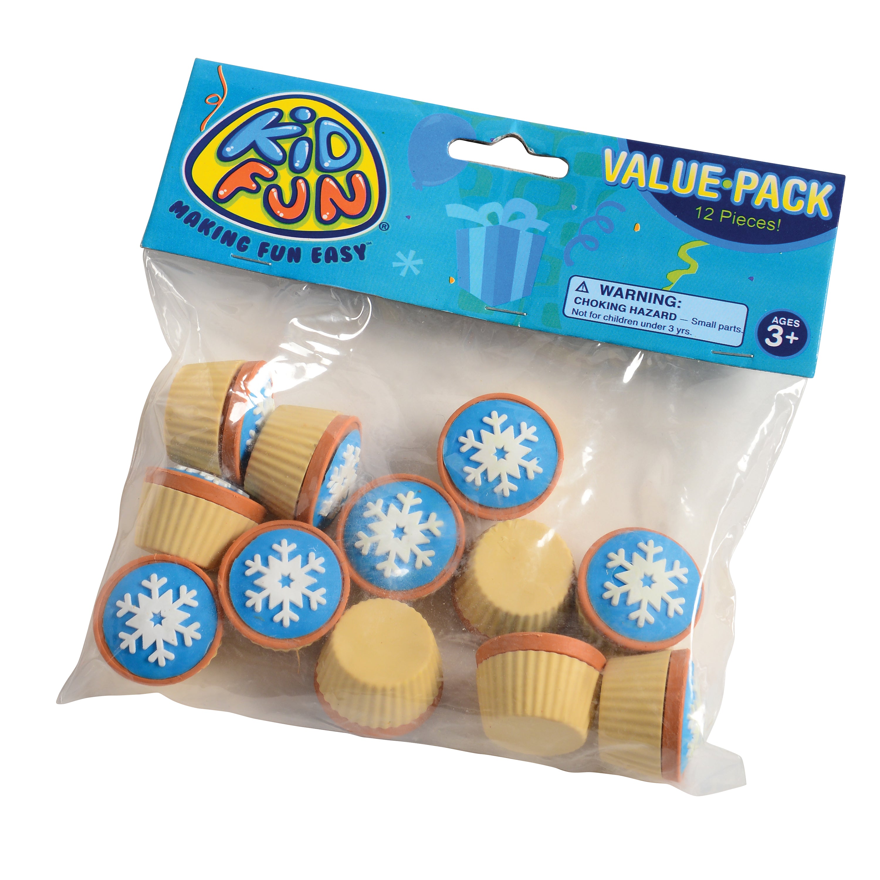 Snowflake Cupcake Erasers – Classroom Rewards