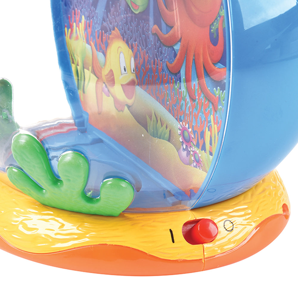 Close-up of Mode Button on Learning Colors Fish Bowl | Interactive Color Recognition Toy