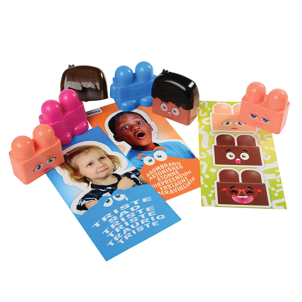 Super Emoti Blocks | Emotion Exploration Set with 18 Interchangeable Pieces & Activity Cards