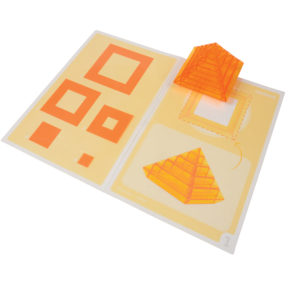Orange Translucent Stacking Pyramid