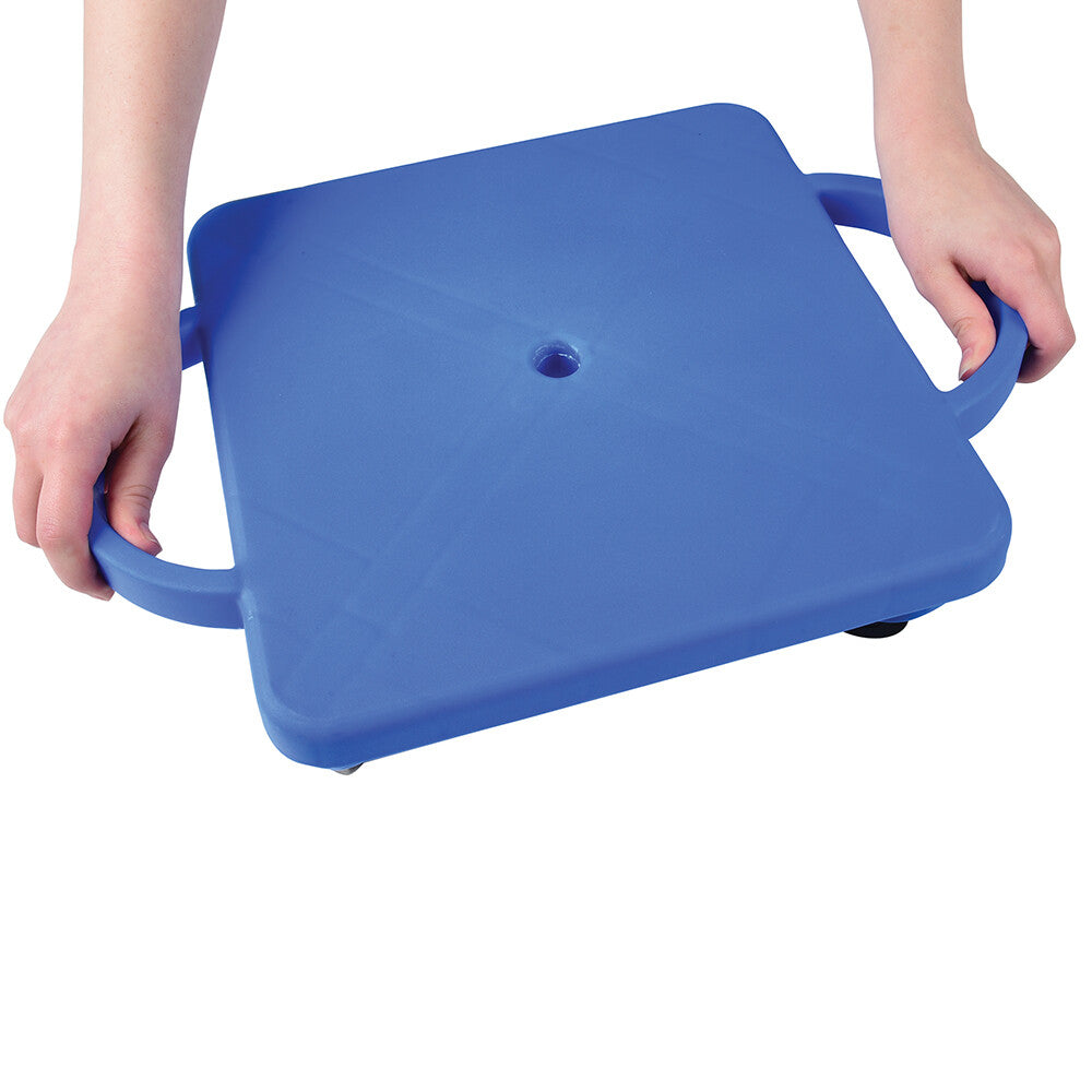 Holding Onto the Handles of the Scooter Board