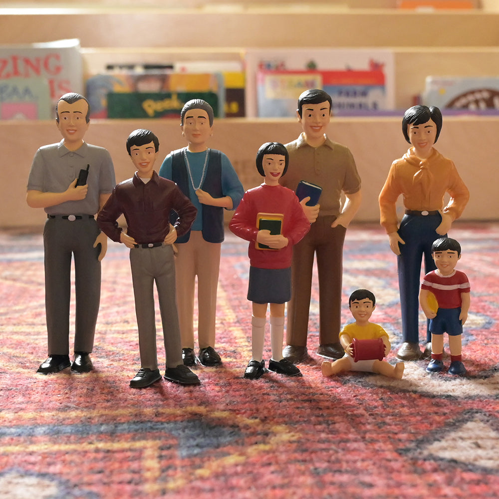 Set of Asian Pretend Play Family Figures