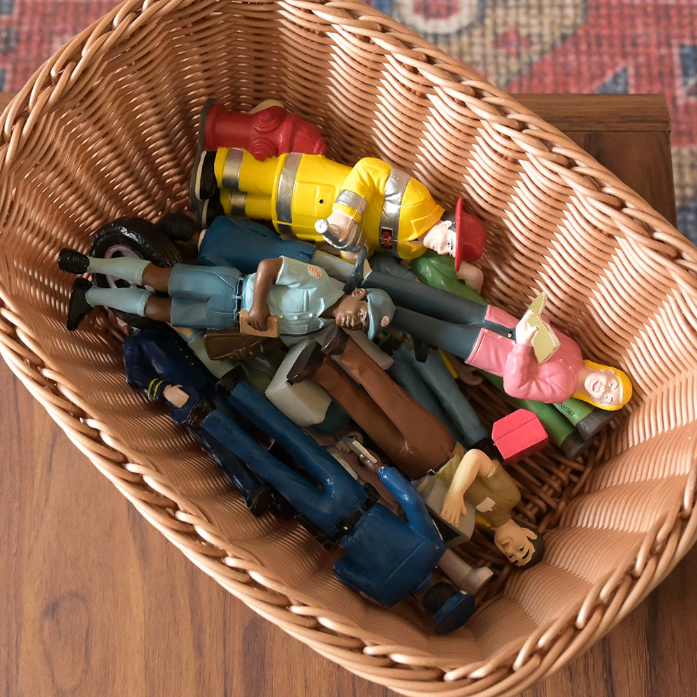 Pretend Professionals Career Figurine Set in a basket