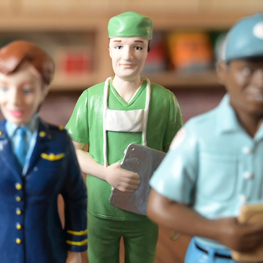 Close-up of Doctor Pretend Play Figure