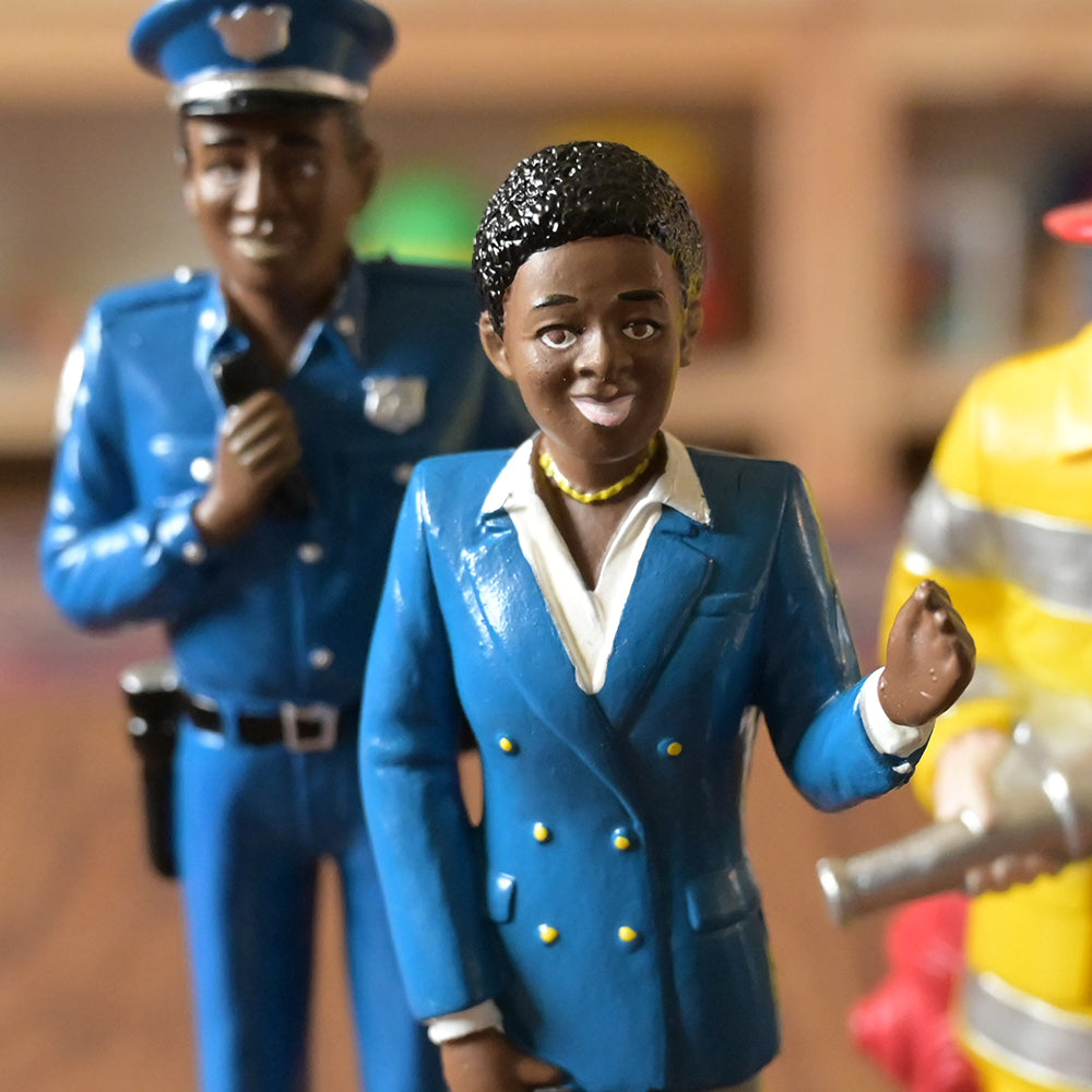 Close-up of Business Woman Pretend Play Figure