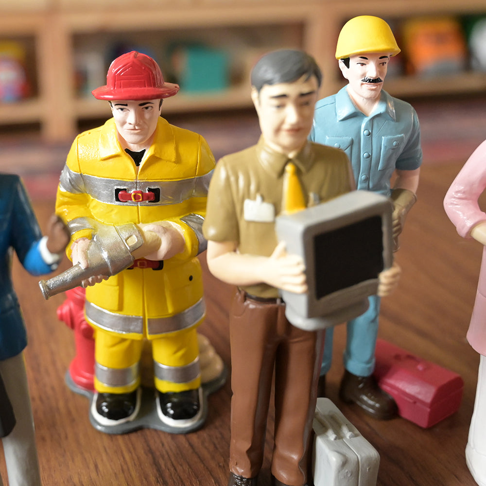 Close-up of Firefighter Pretend Play Figure