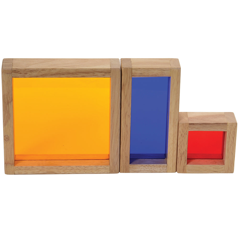 Colored See Through Blocks 3 Piece Set