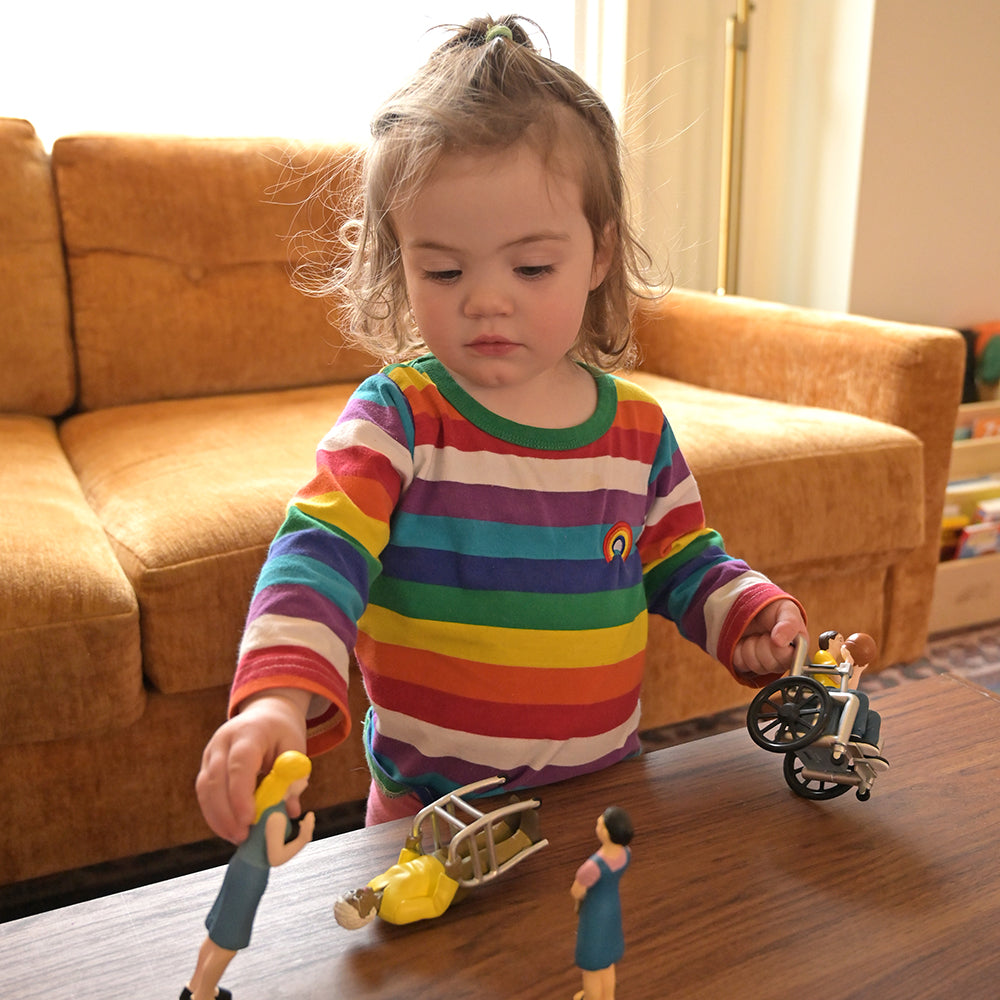 Toddler Playing with Inclusive Friends with Diverse Abilities Vinyl Figures