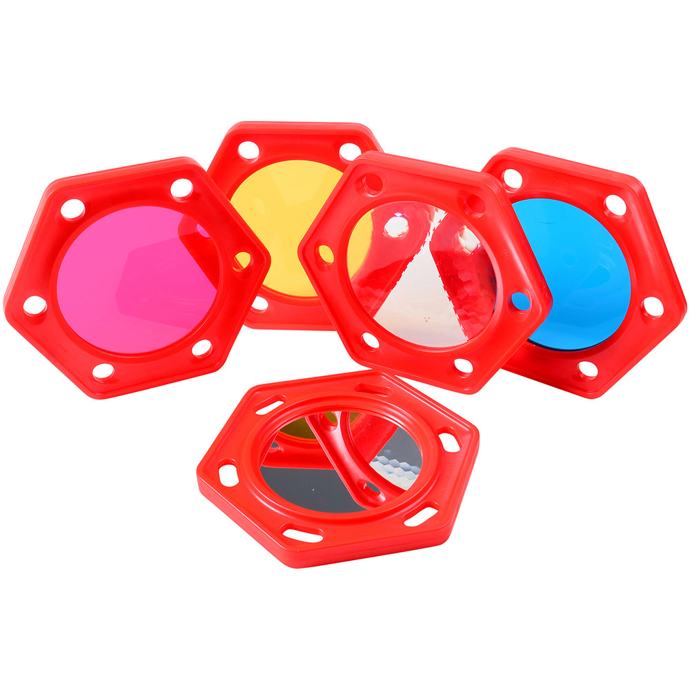 Visual Explorers Sensory Toy Set | 5 Colorful Frames with Mirrors & Acrylic Panels