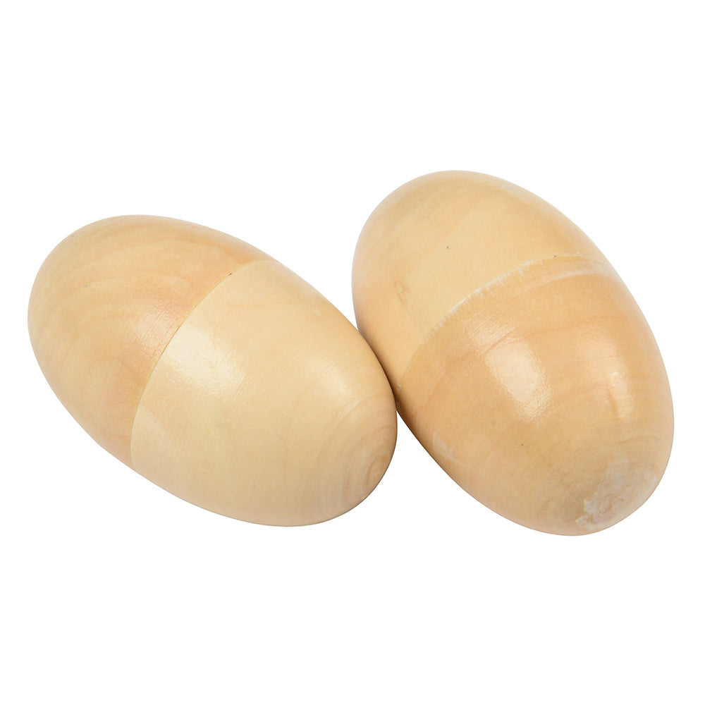 Wooden Egg Shakers - 1 pair