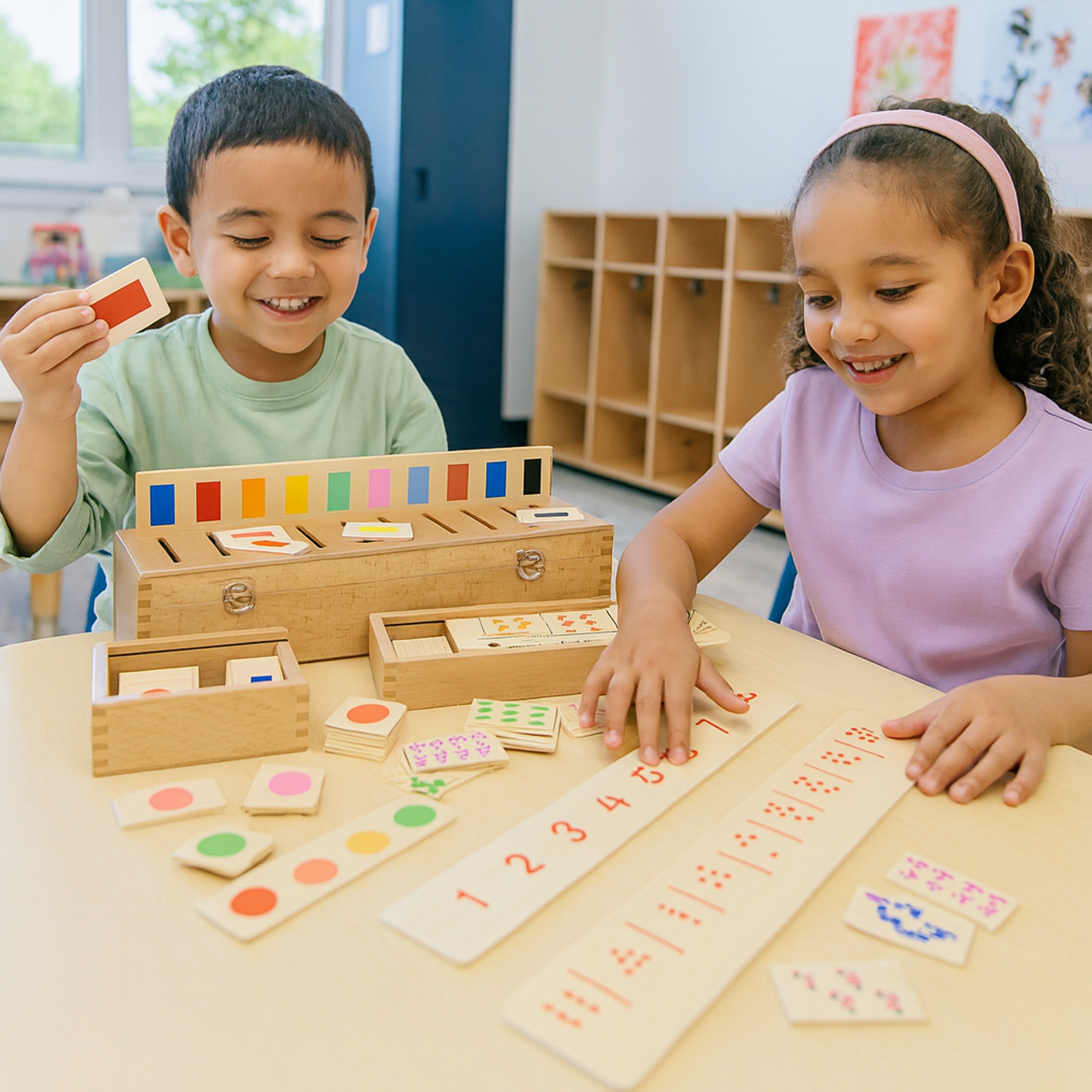 Wooden Sorting Box Combo for Color & Counting | 73-Piece Math and Color Recognition Set