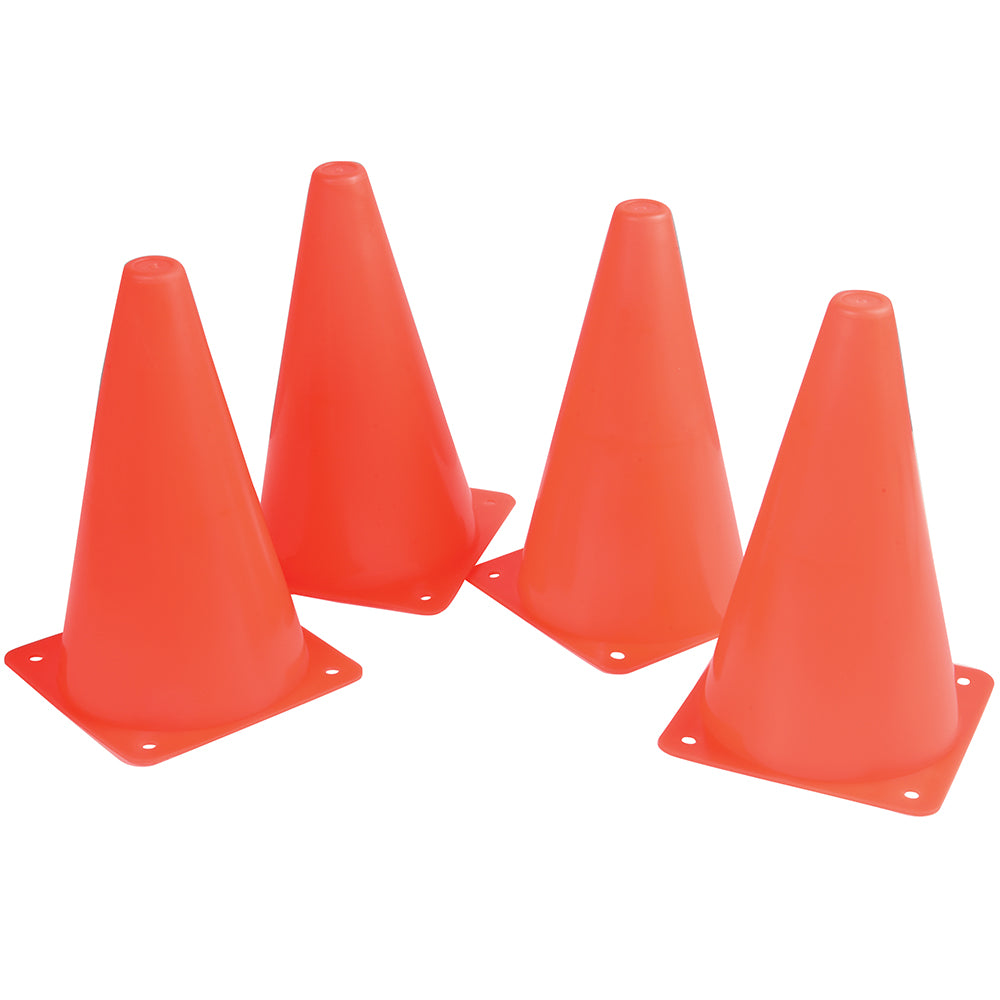 Durable 9" Plastic Traffic Cones | Set of 4 for Early Childhood Indoor & Outdoor Play
