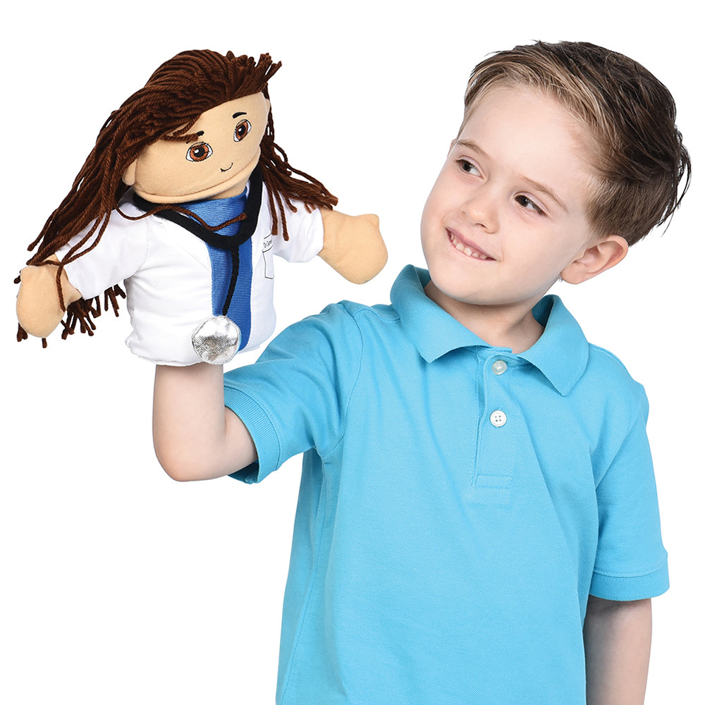 Kid Engaging with Doctor Hand Puppet