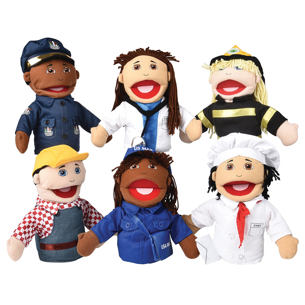 Diverse Careers Puppet Set | 6 Multi-Ethnic Hand Puppets