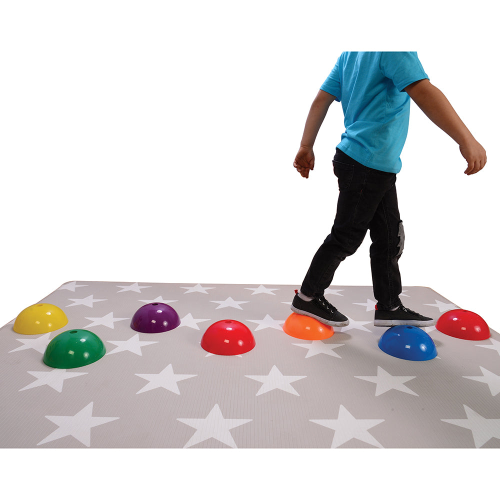 Learning to Balance on Stepping Domes