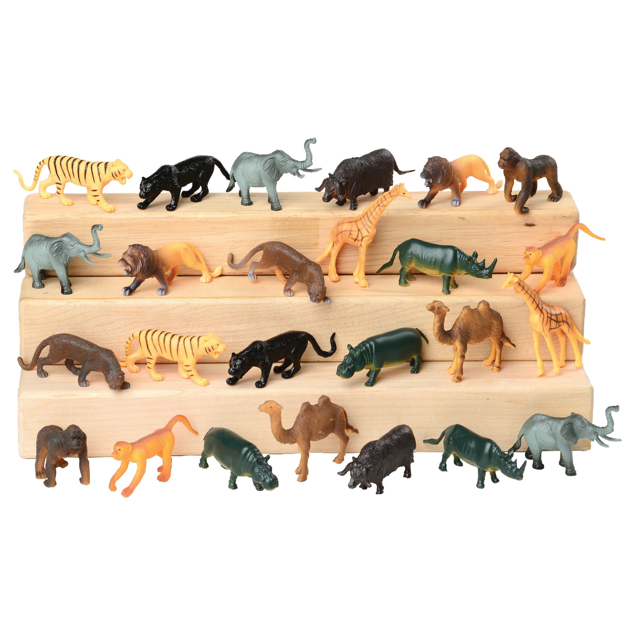 Block Play Animals Wild Animal Toy Set (108 Pieces)