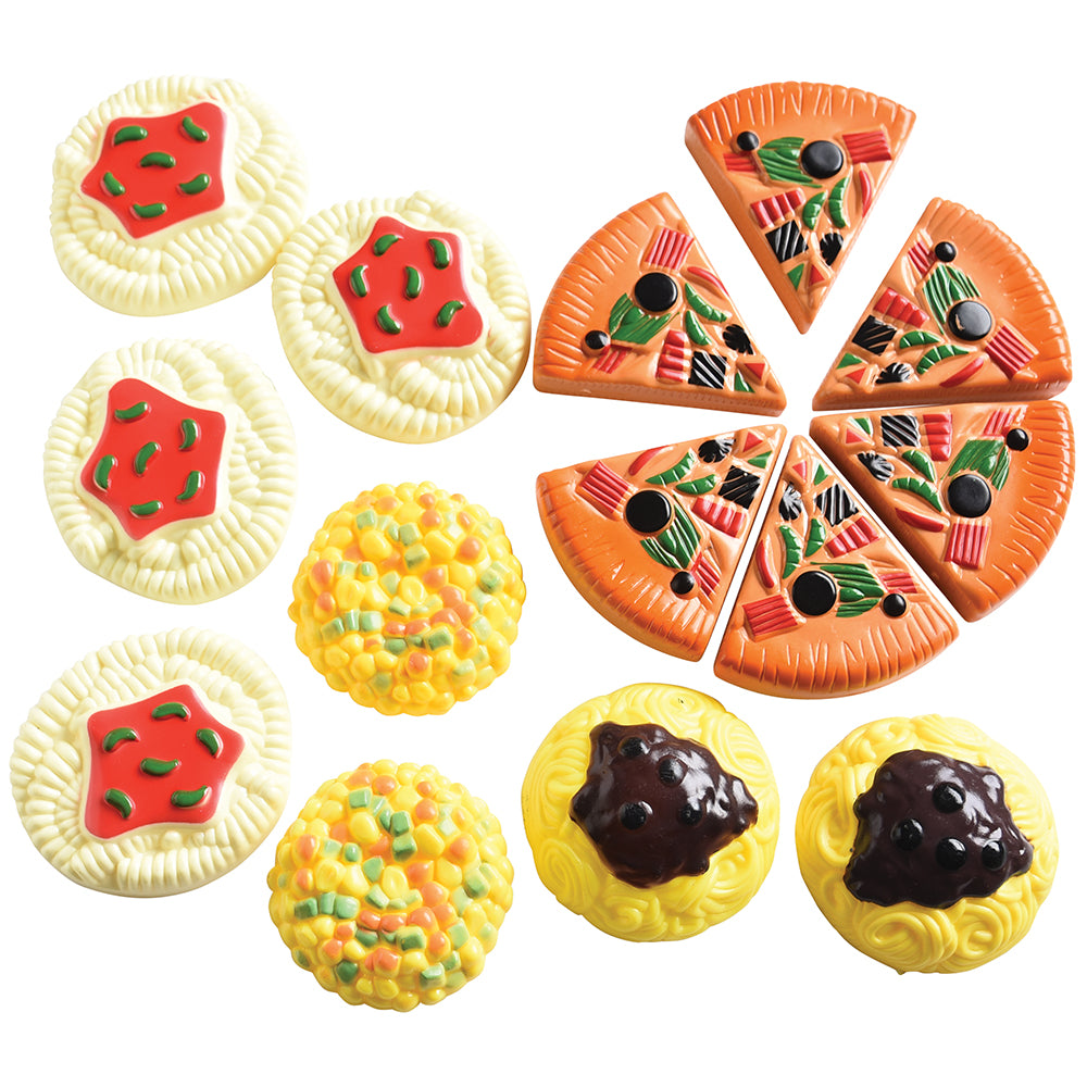 Bargain-Buffet Mini Foods | 130-Piece Realistic Play Food Set