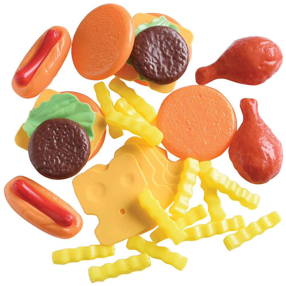 Bargain-Buffet Mini Foods | 130-Piece Realistic Play Food Set
