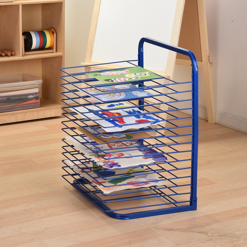 15-Shelf Sturdy Paint Drying Rack in the Classroom