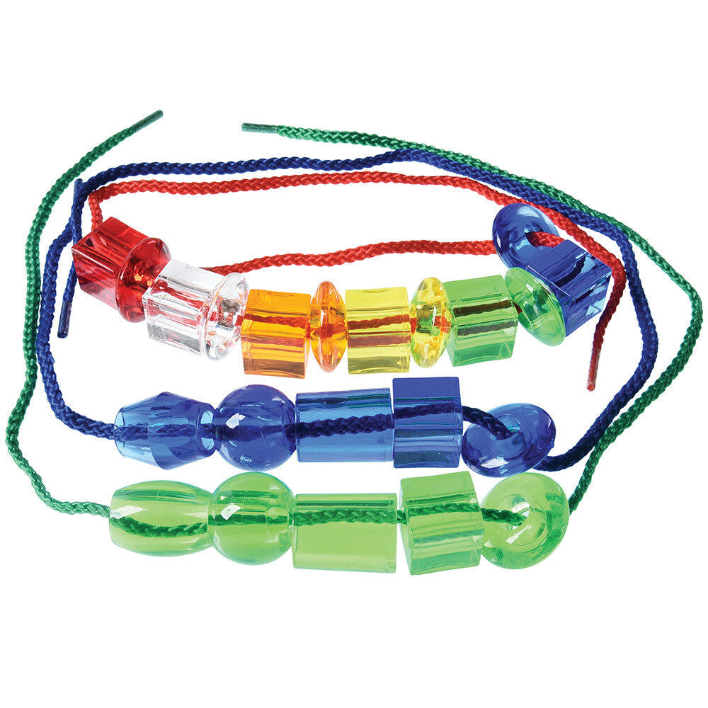 Lacing Activity with Transparent Beads
