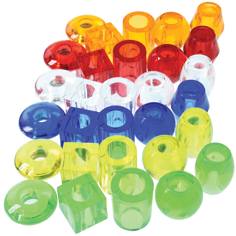 Six Different Colors with Five Different Shapes of Beads