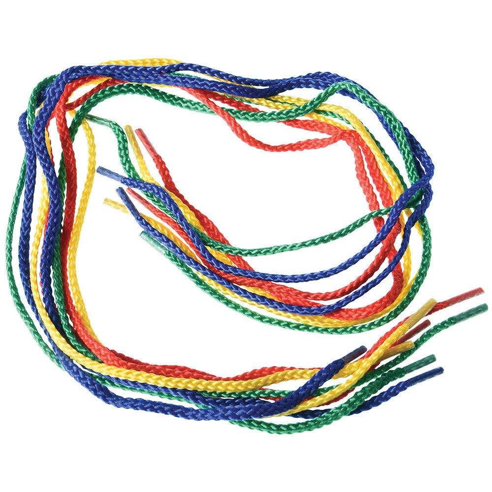 Eight Rainbow Tipped Laces
