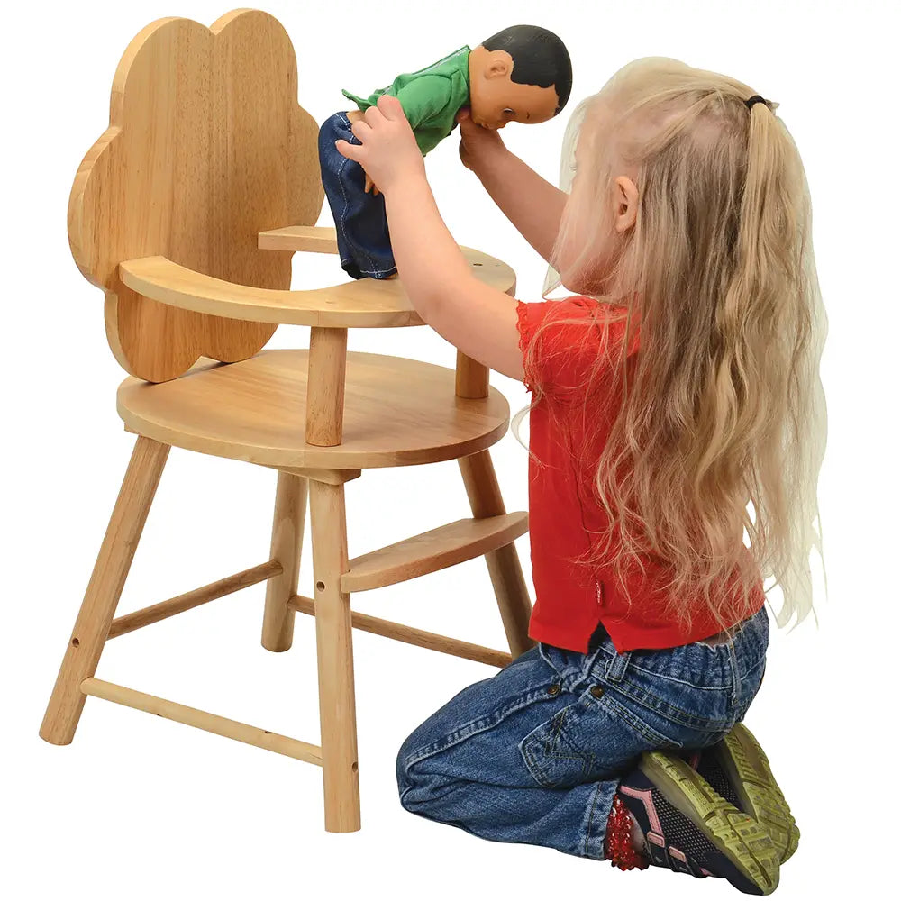Pretend Play Time with Hardwood Doll High Chair
