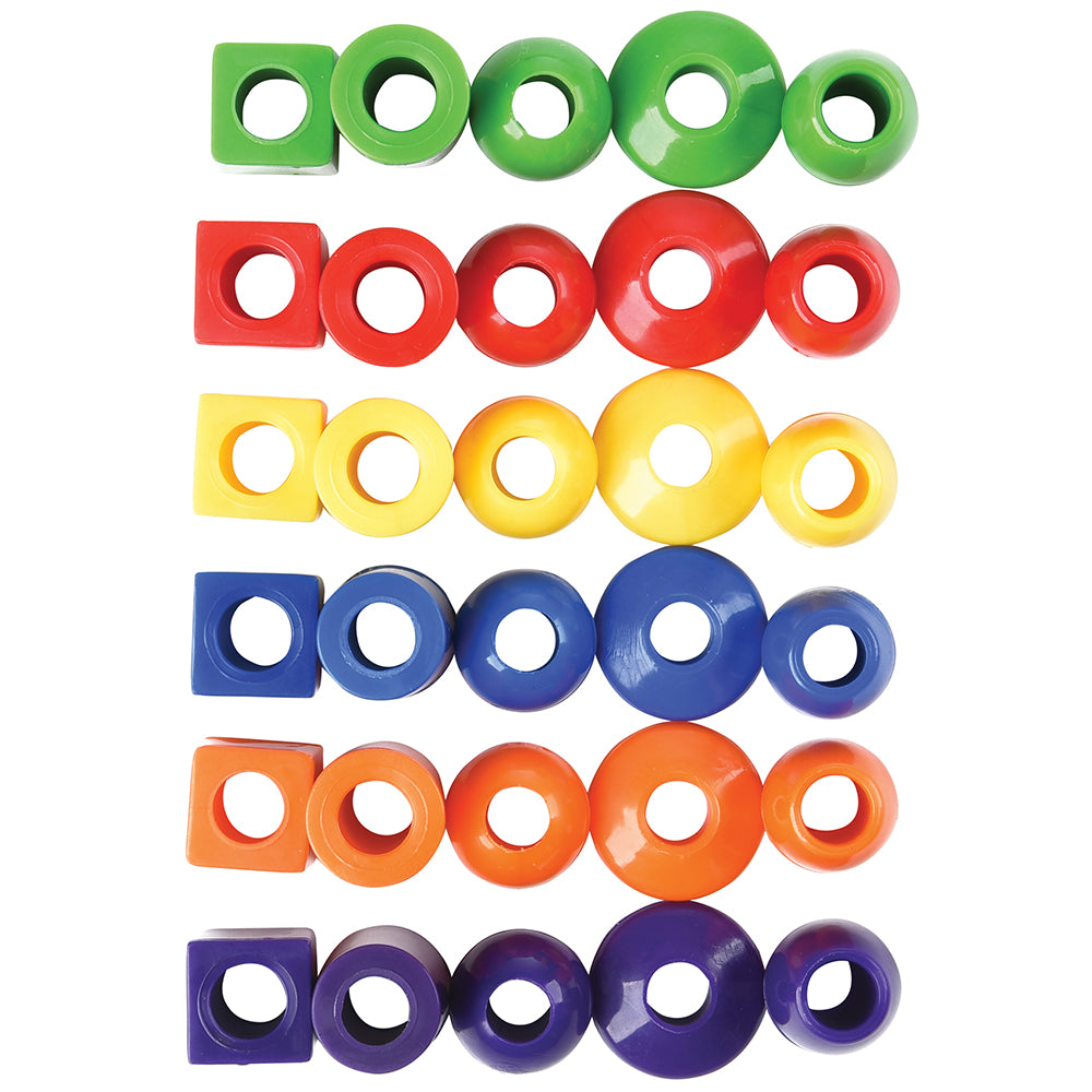 Jumbo Plastic Beads for Lacing