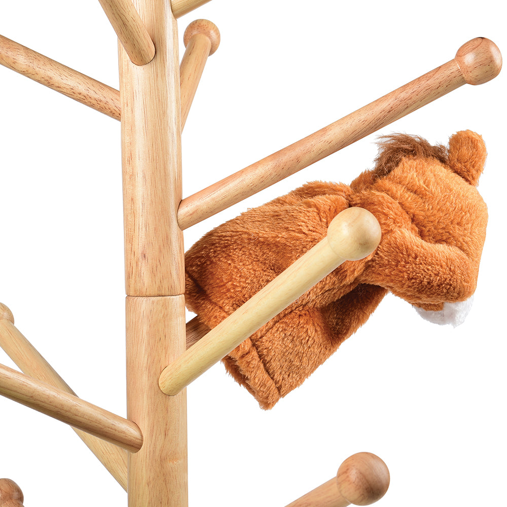 Close-up of Limbs on Adjustable Wooden Puppet Tree Display Stand