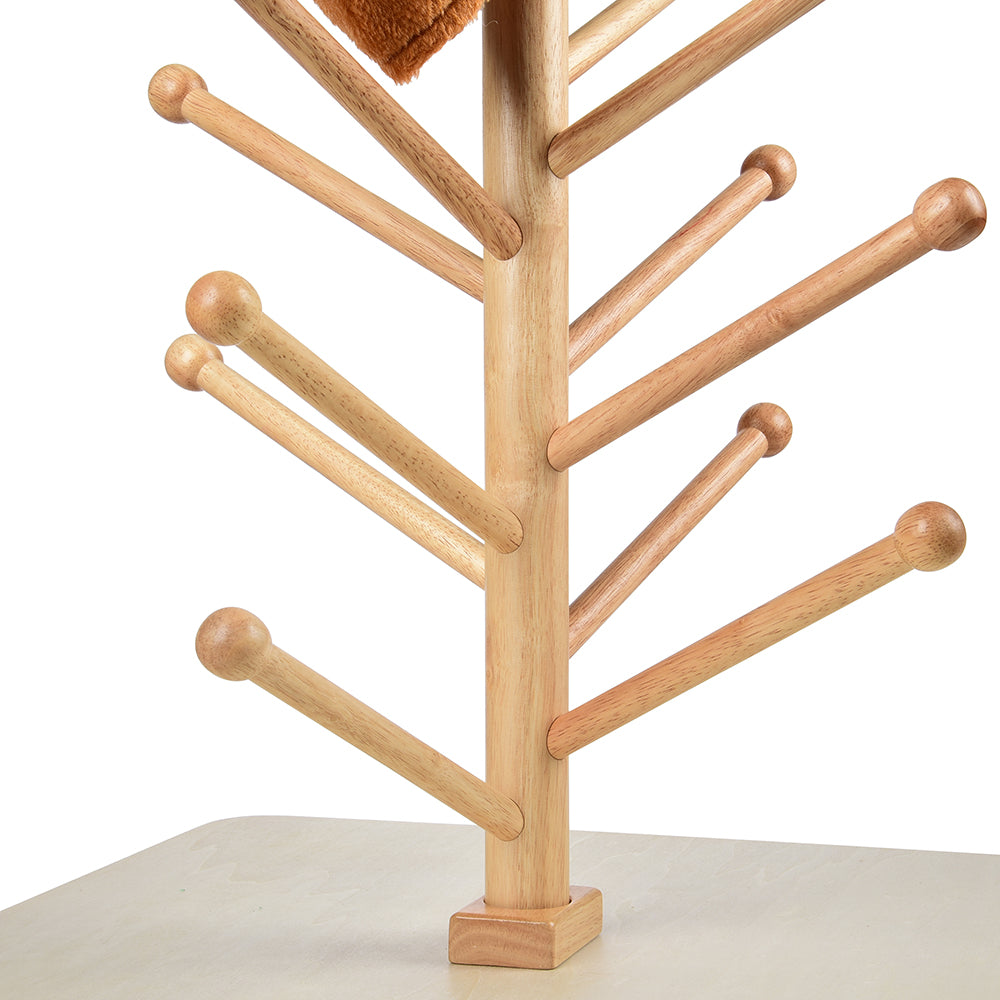 Close-up of Limbs on Adjustable Wooden Puppet Tree Display Stand