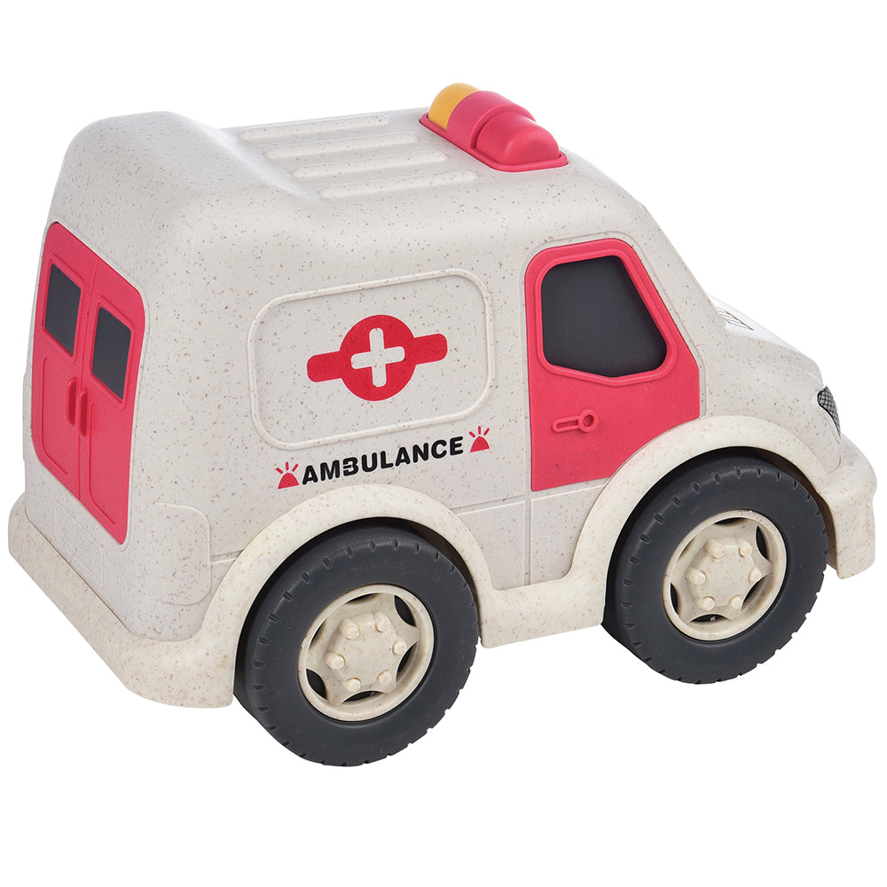 Back view of Eco-Friendly Ambulance Toy