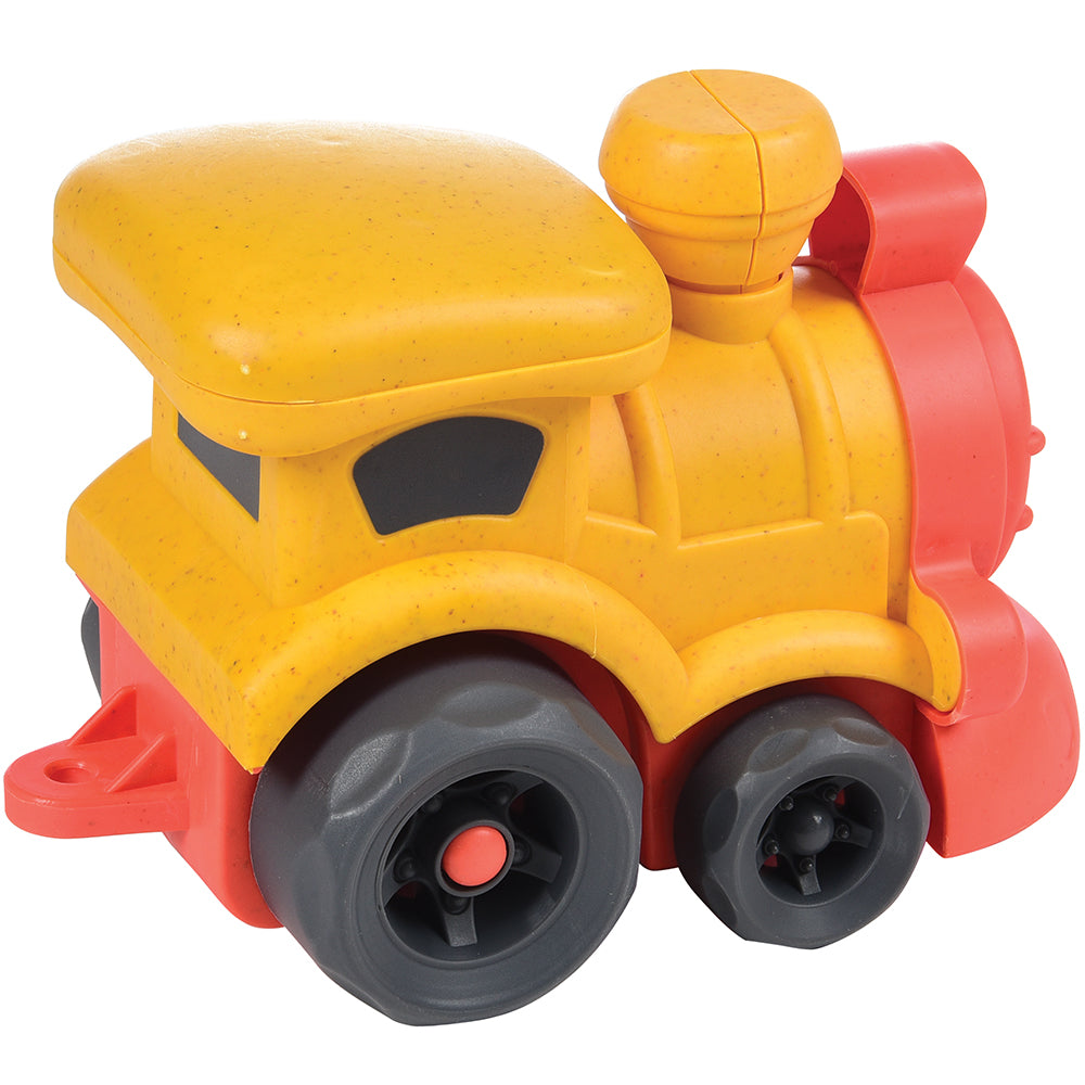 Back view of Eco-Friendly Train Engine Toy