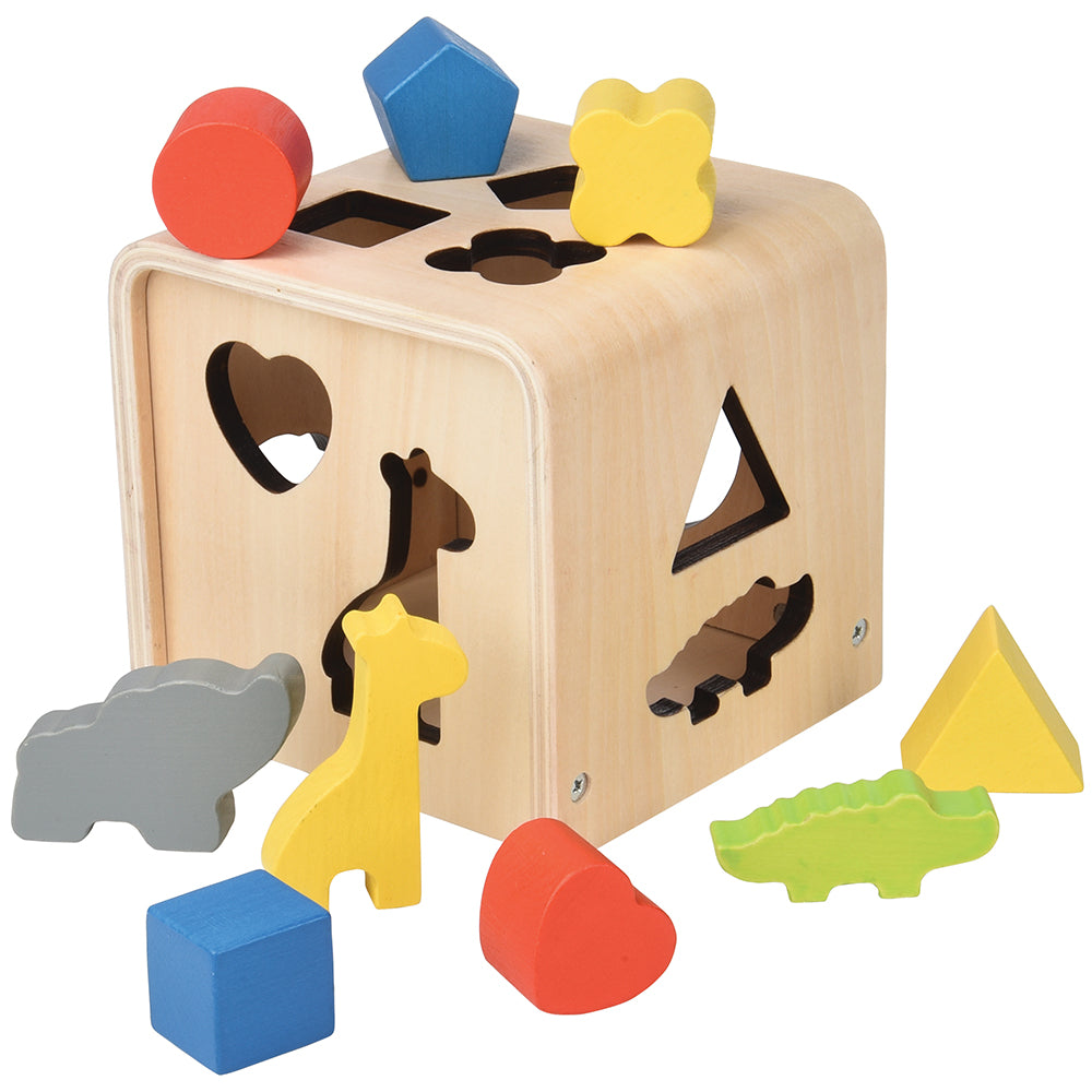 Eco-Friendly Wooden Animal & Shape Sorter for Toddlers