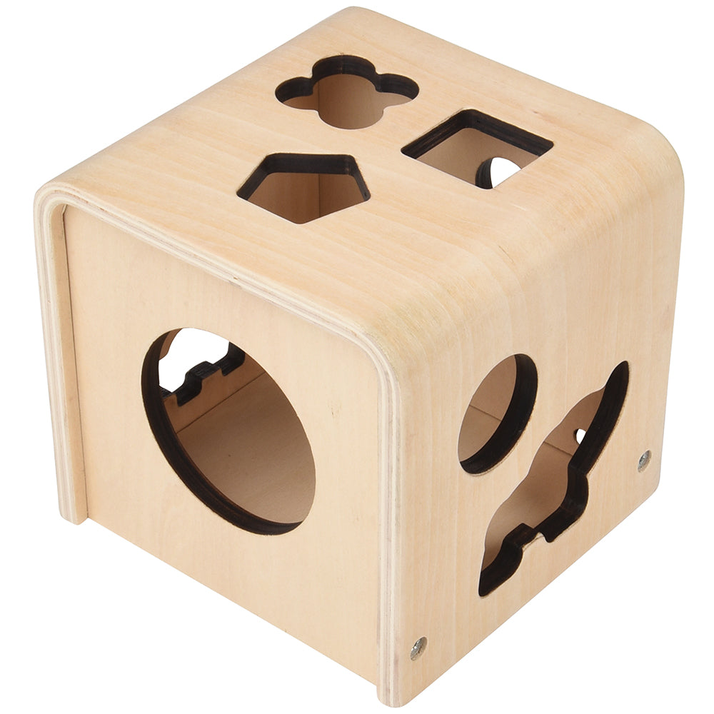 Wooden Sorting Box with Cutouts