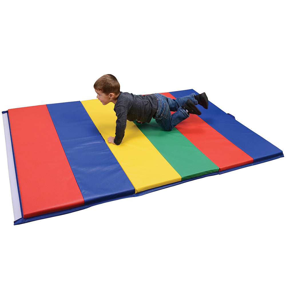 Kid Crawling Across Tumbling Mat