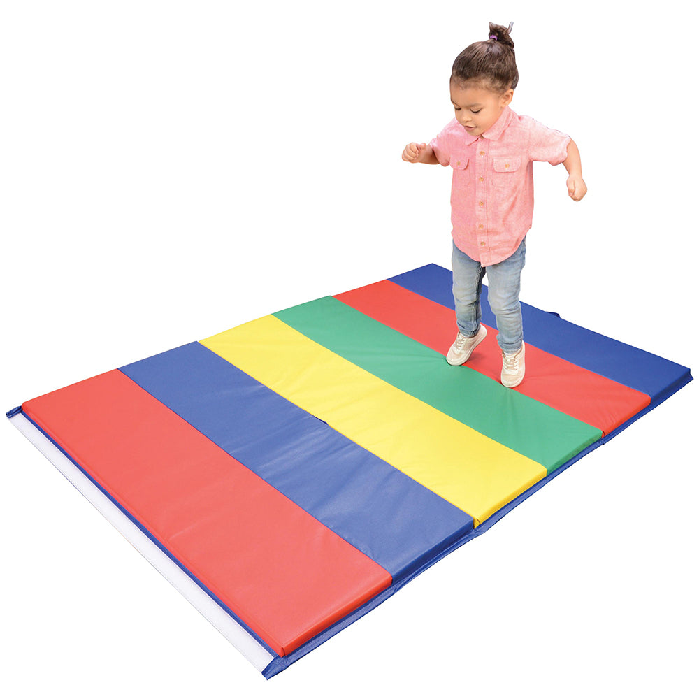 Active Play with Rainbow Tumbling Mat