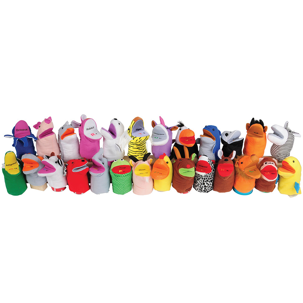 Fabric Hand Puppets Representing the ABCs