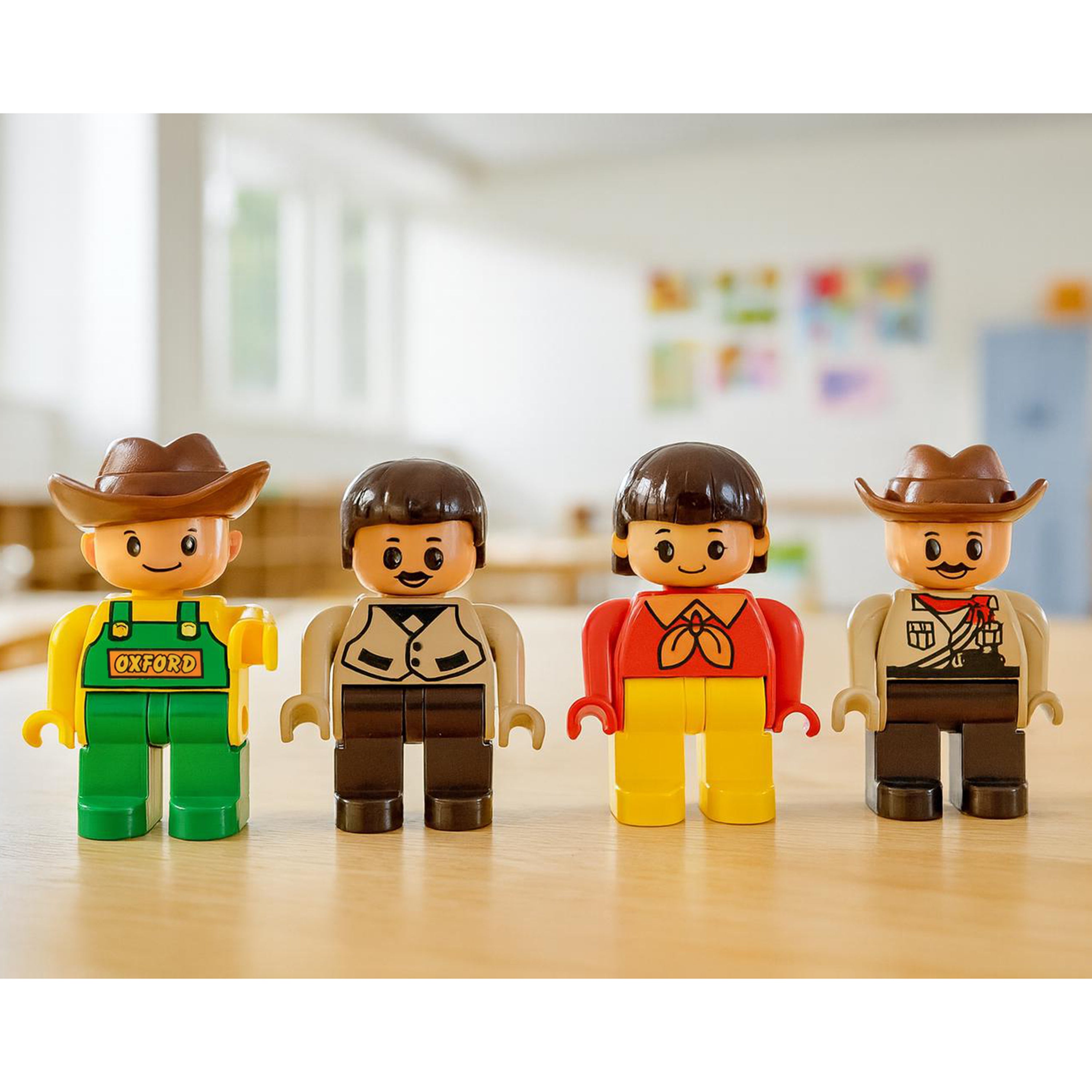 People Figurines for Preschool Building Bricks | 20-Piece Posable Community Helper Set