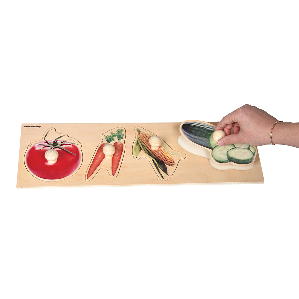 Extra Wide Knobbed Puzzle - Vegetables