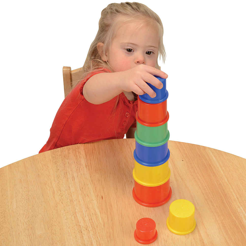 Toddler Stacking Nesting Cups on Table