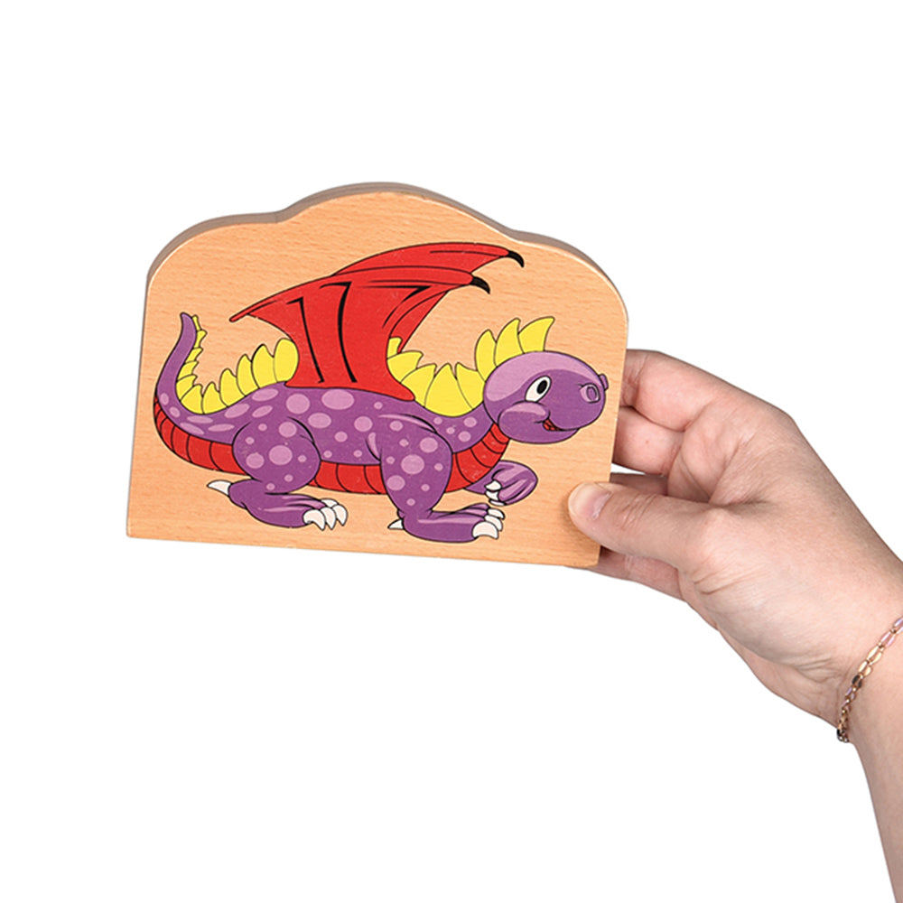 Hand Holding Dragon Wooden Block Figure