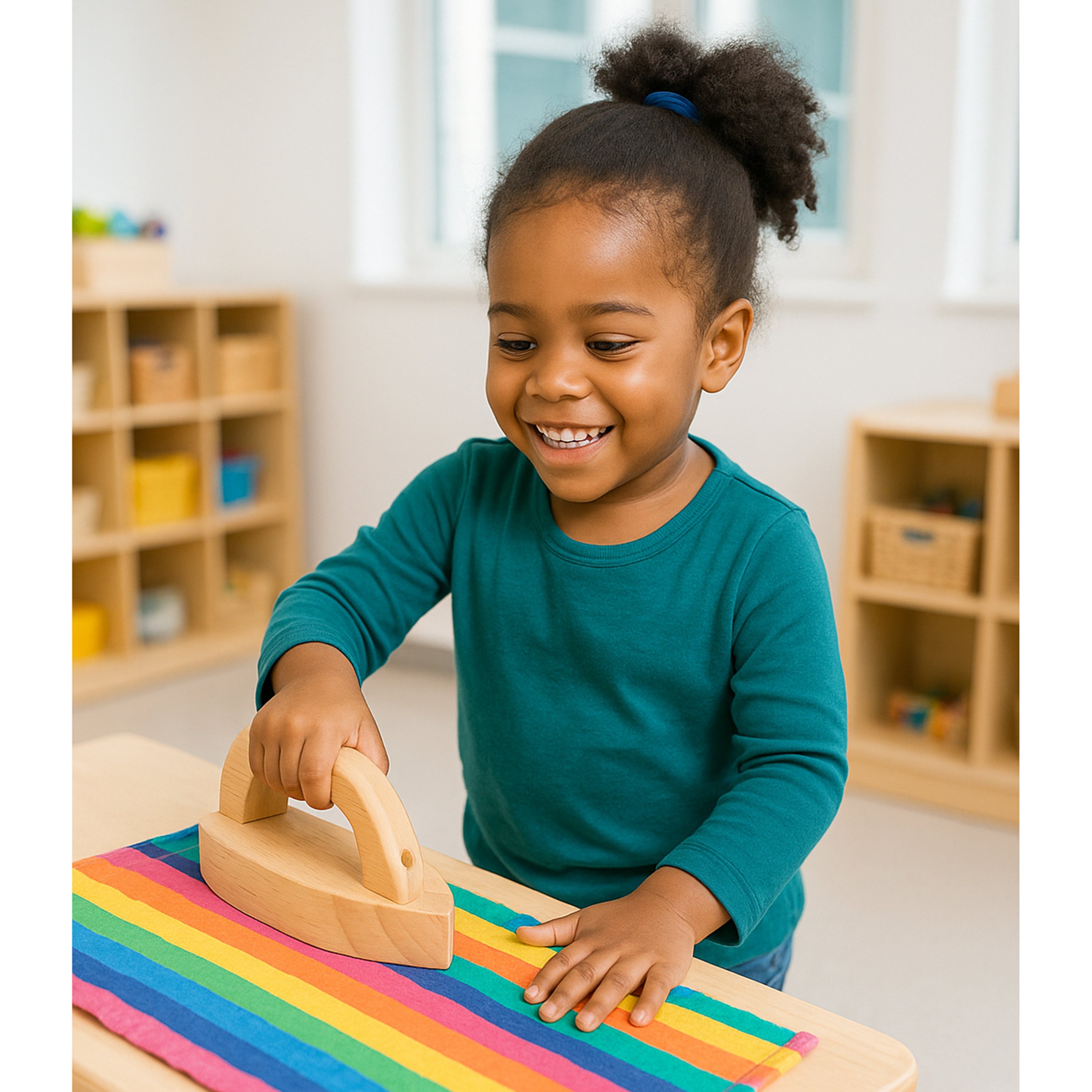 Montessori Wooden Iron for Dramatic Play – Child-Sized