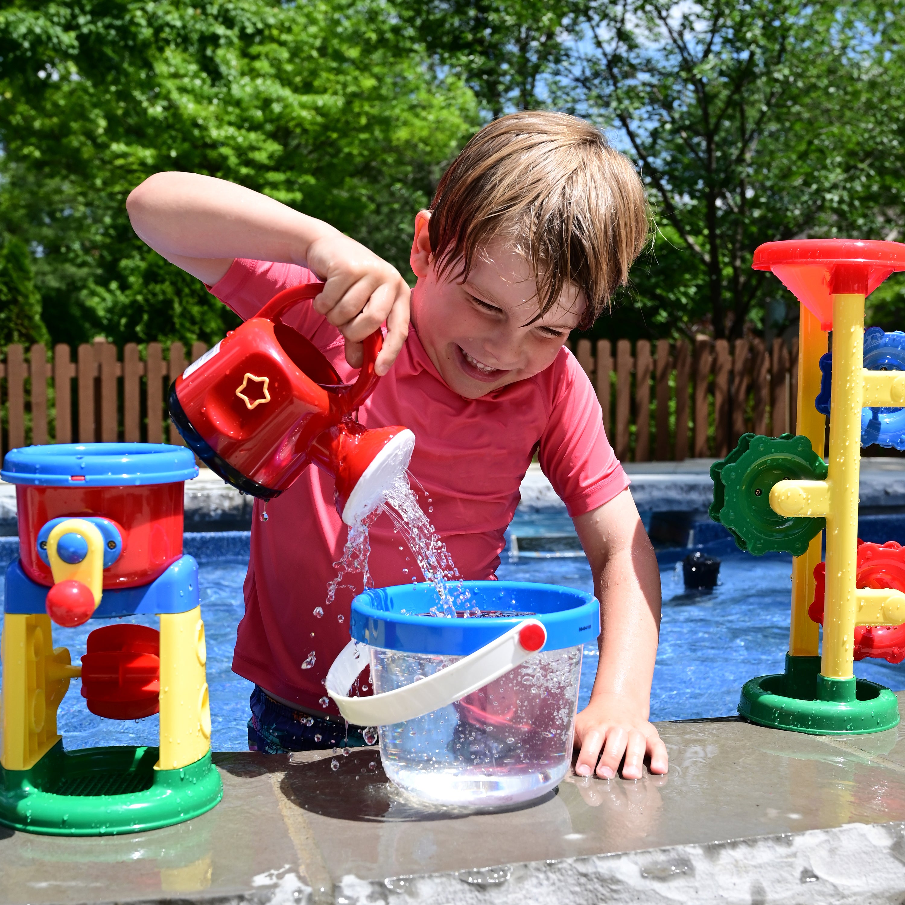Clear Plastic Sensory Bucket | Durable Handled Toddler Toy