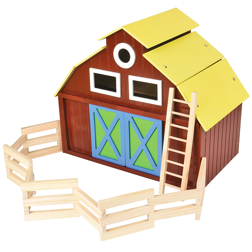 Deluxe Big Wooden Barn Playset | Farm-Themed Imaginative Play