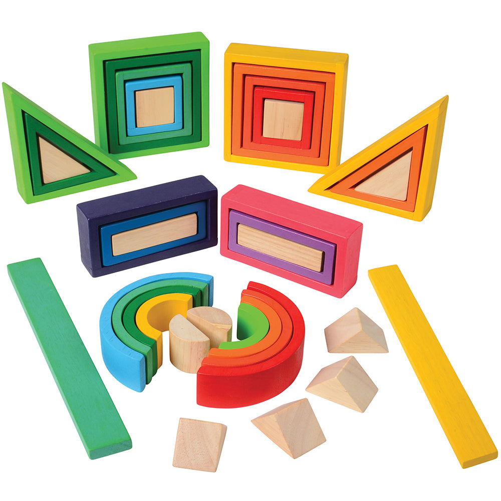 38-Piece Colorful Designer Blocks
